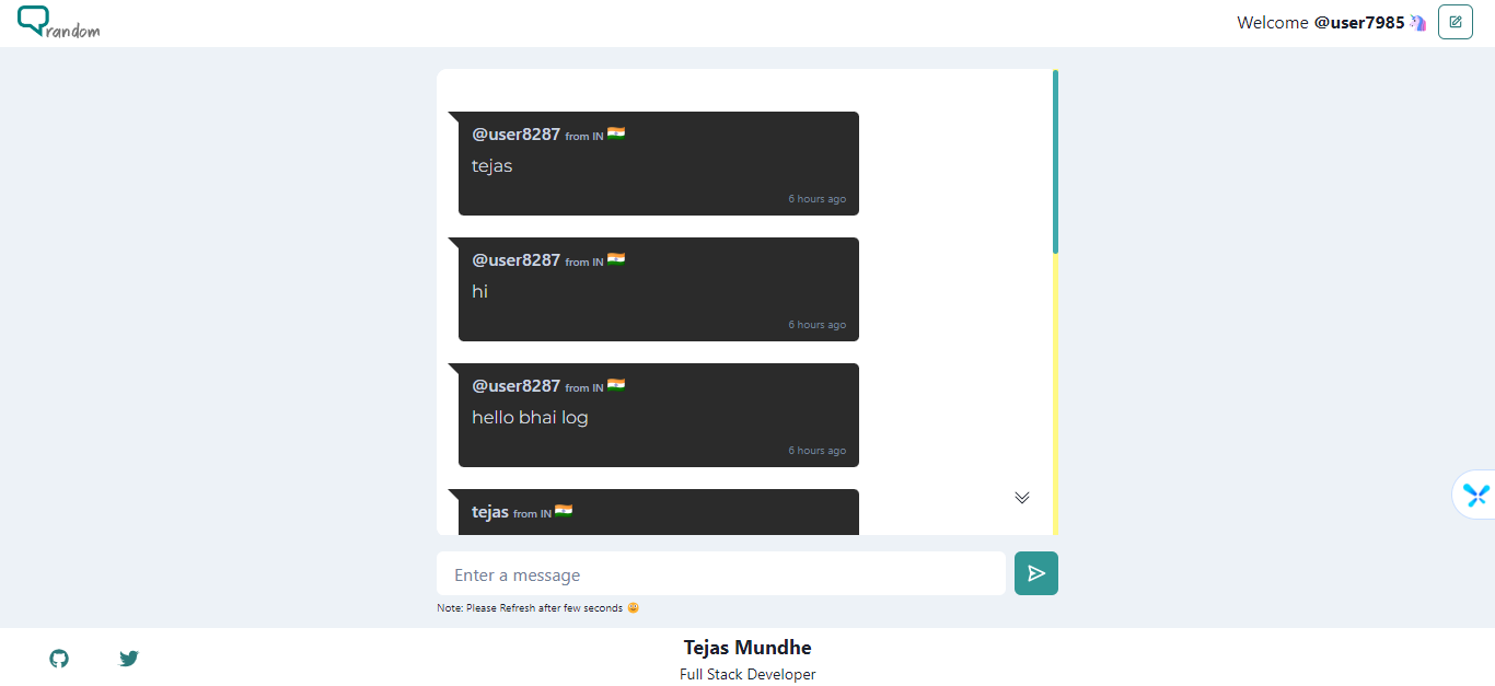 Real time chatapplication